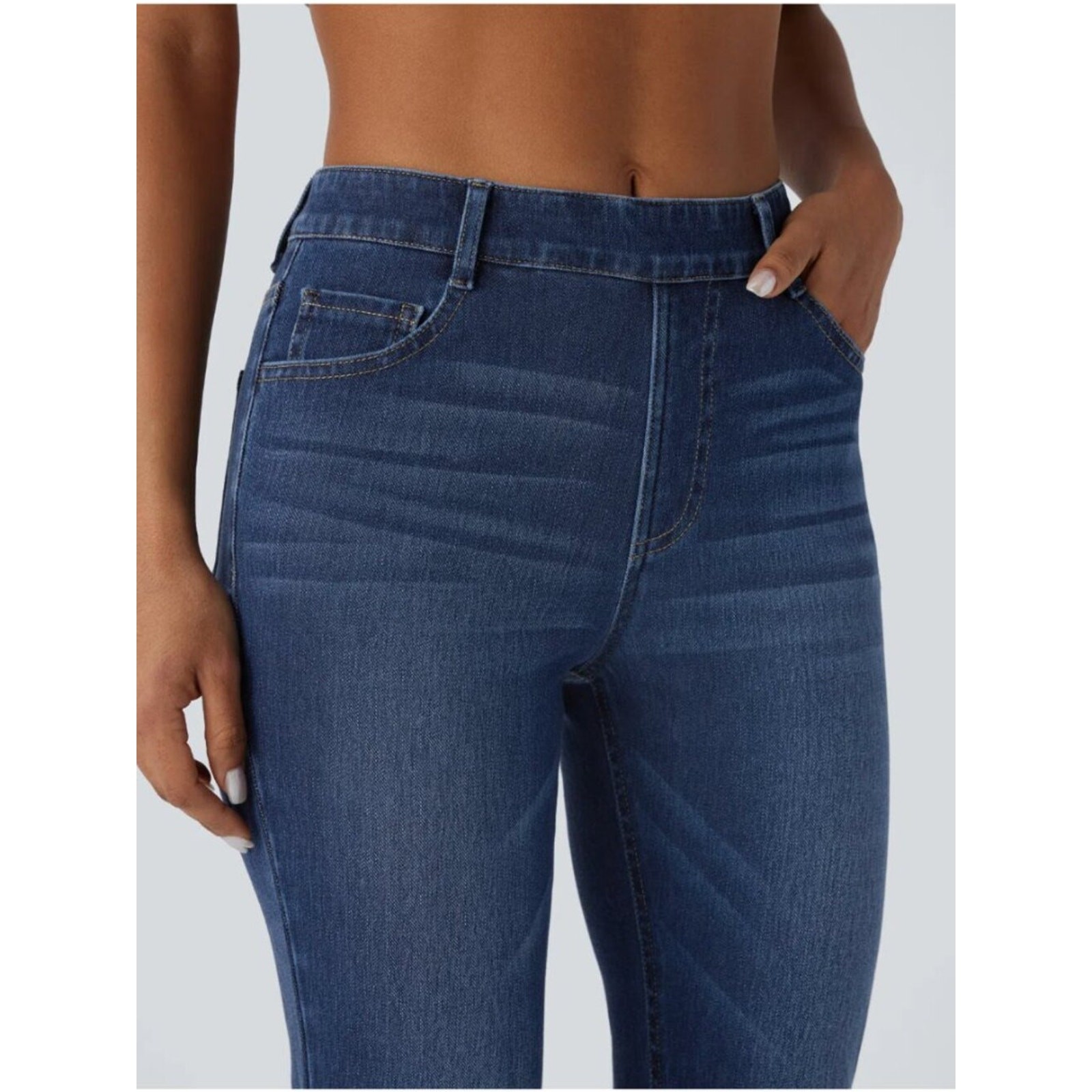 Halara NWOT Flex™ High Waisted Pockets Washed Casual Bootcut Jeans – SP