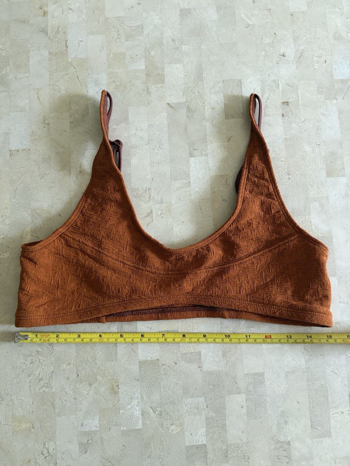 Free People FP Beach Farrah Dylan Bikini Top In Honey Ginger SZ Medium NWOT