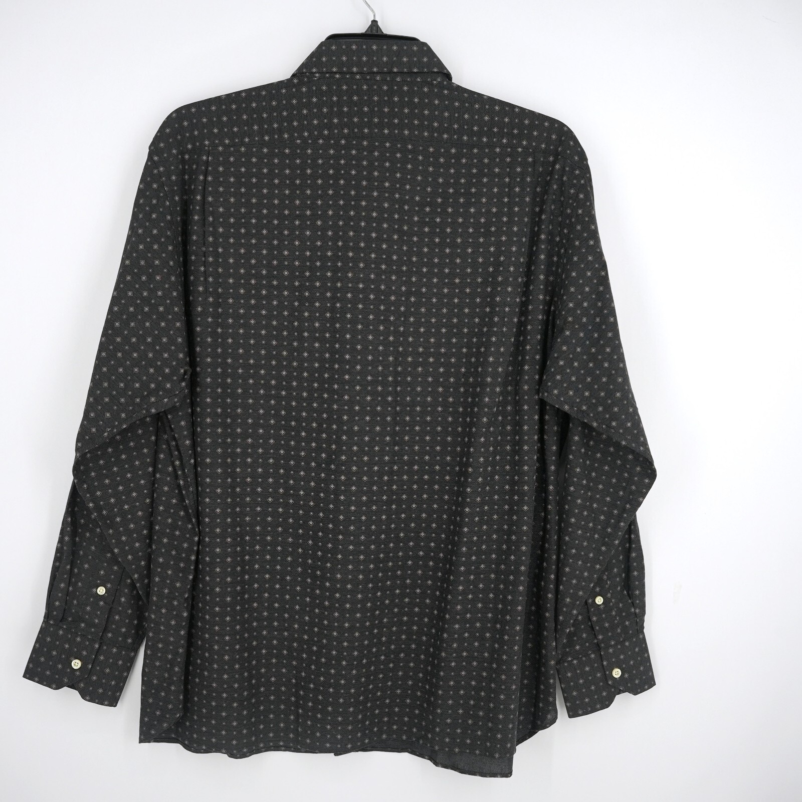 Cremieux Tessitura Monti Men’s Long Sleeve Shirt XL Black Brown Gray NWT $89.50