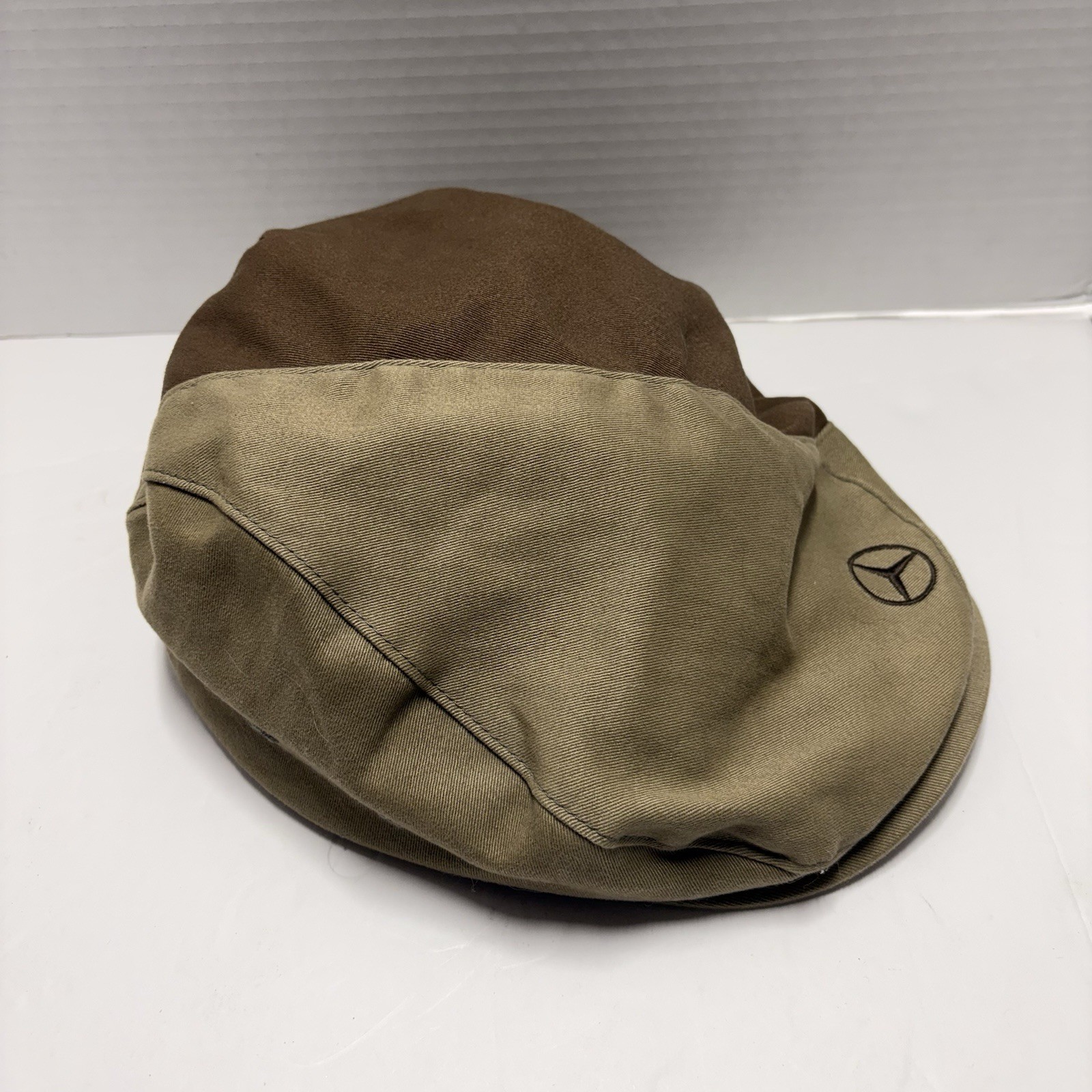 Mercedes-Benz Hat Cap Newsboy Tan Brown Cabbie Driver