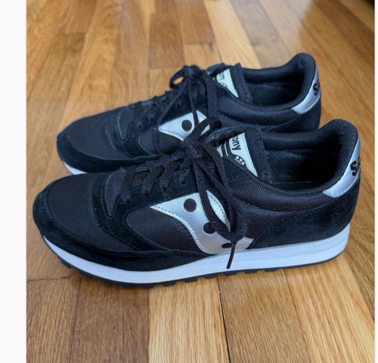 Saucony Jazz 81 S70539-2 Black Silver Sneakers Unisex Women’s 8.5 Men’s 7