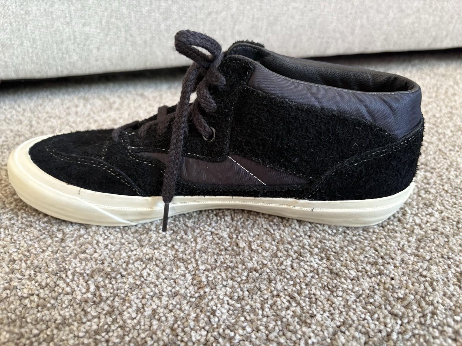 Vans Half Cab Skate Black & White Sneakers Suede Men’s Size 8.5 Women’s sz 10