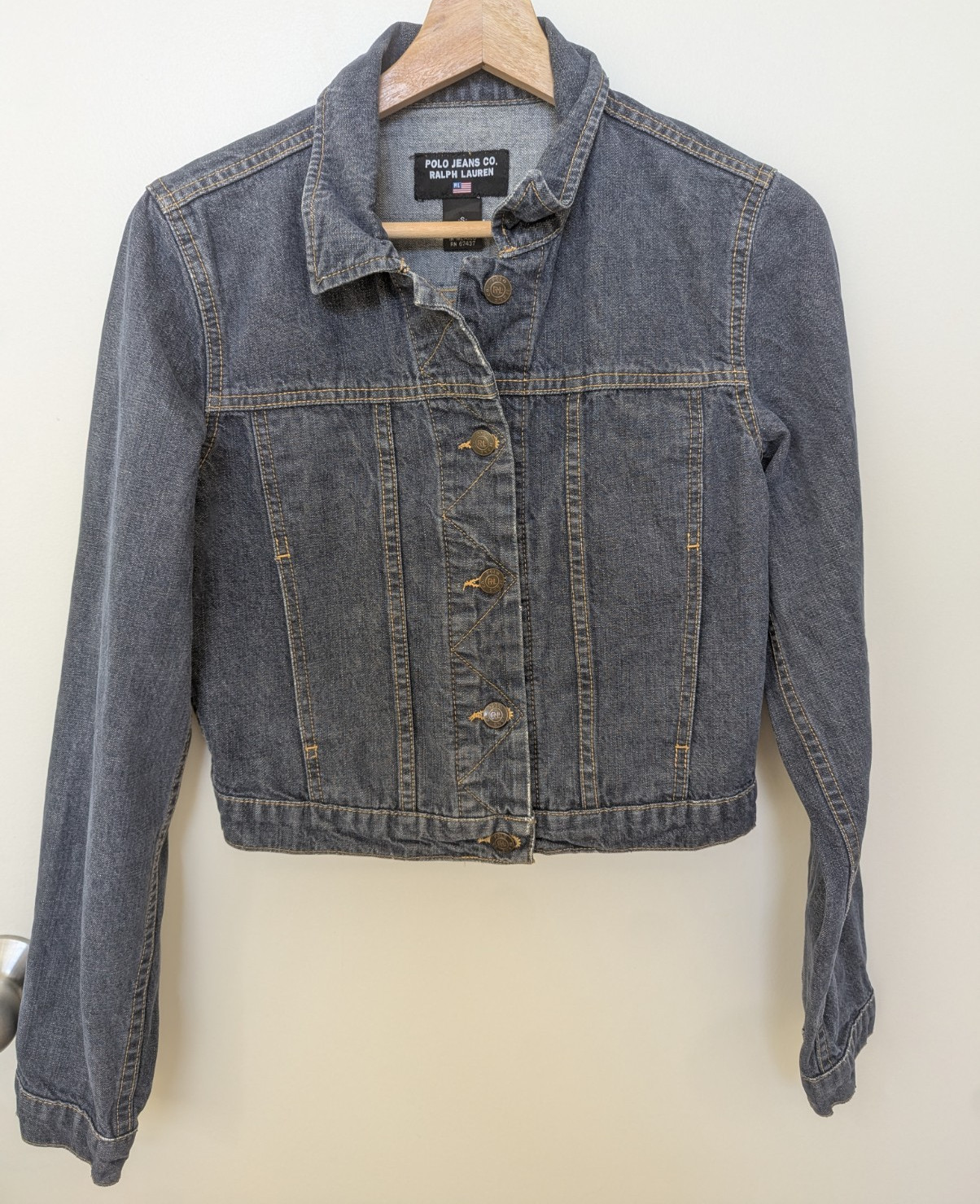 Polo Jeans Co. Ralph Lauren Women’s Blue Button Collared Jacket Size S Short