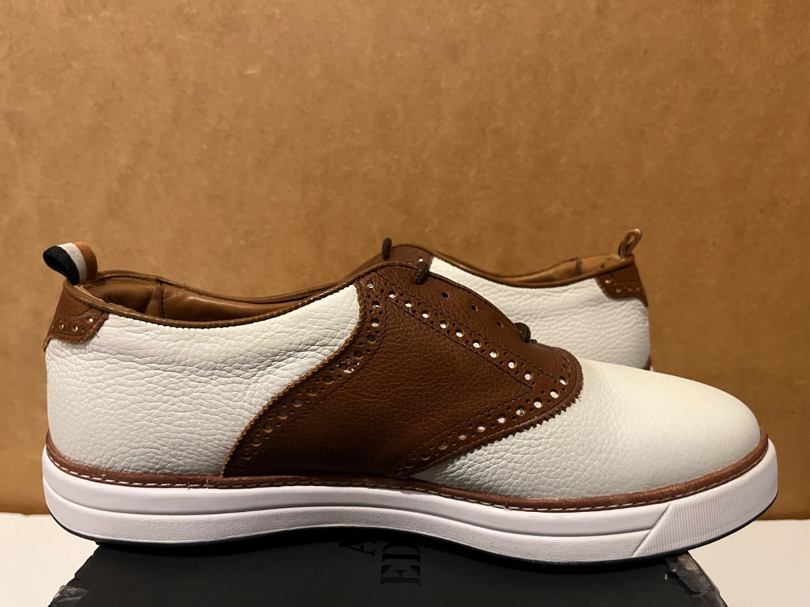 Allen Edmonds Straits Derby Saddle WATERPROOF Leather Golf Shoes sz 10 7349 USA