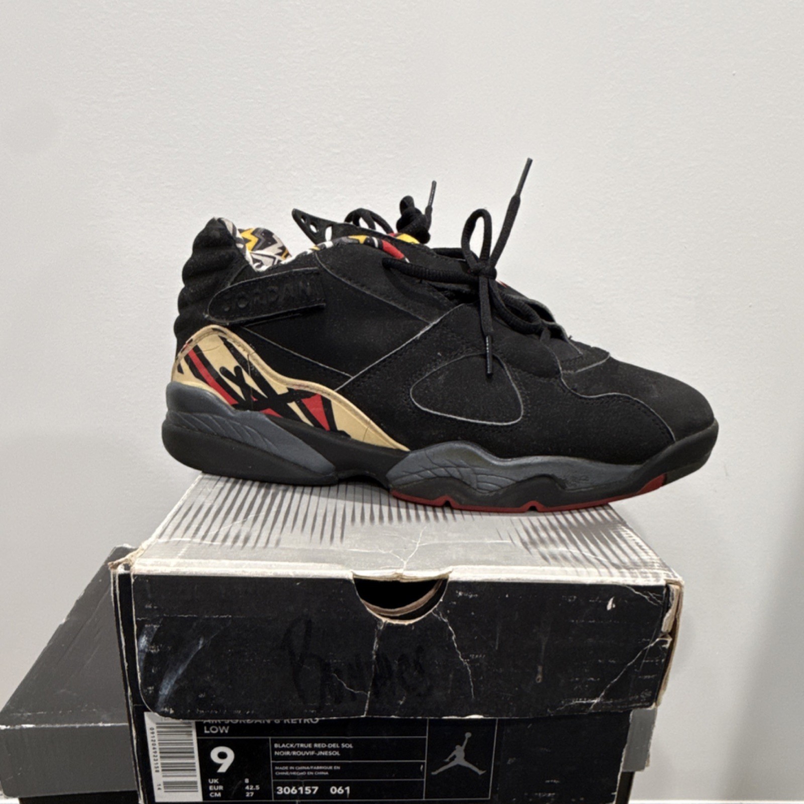2003 Nike Air Jordan 8 Retro Low Playoffs 306157-061 Men’s Size 9