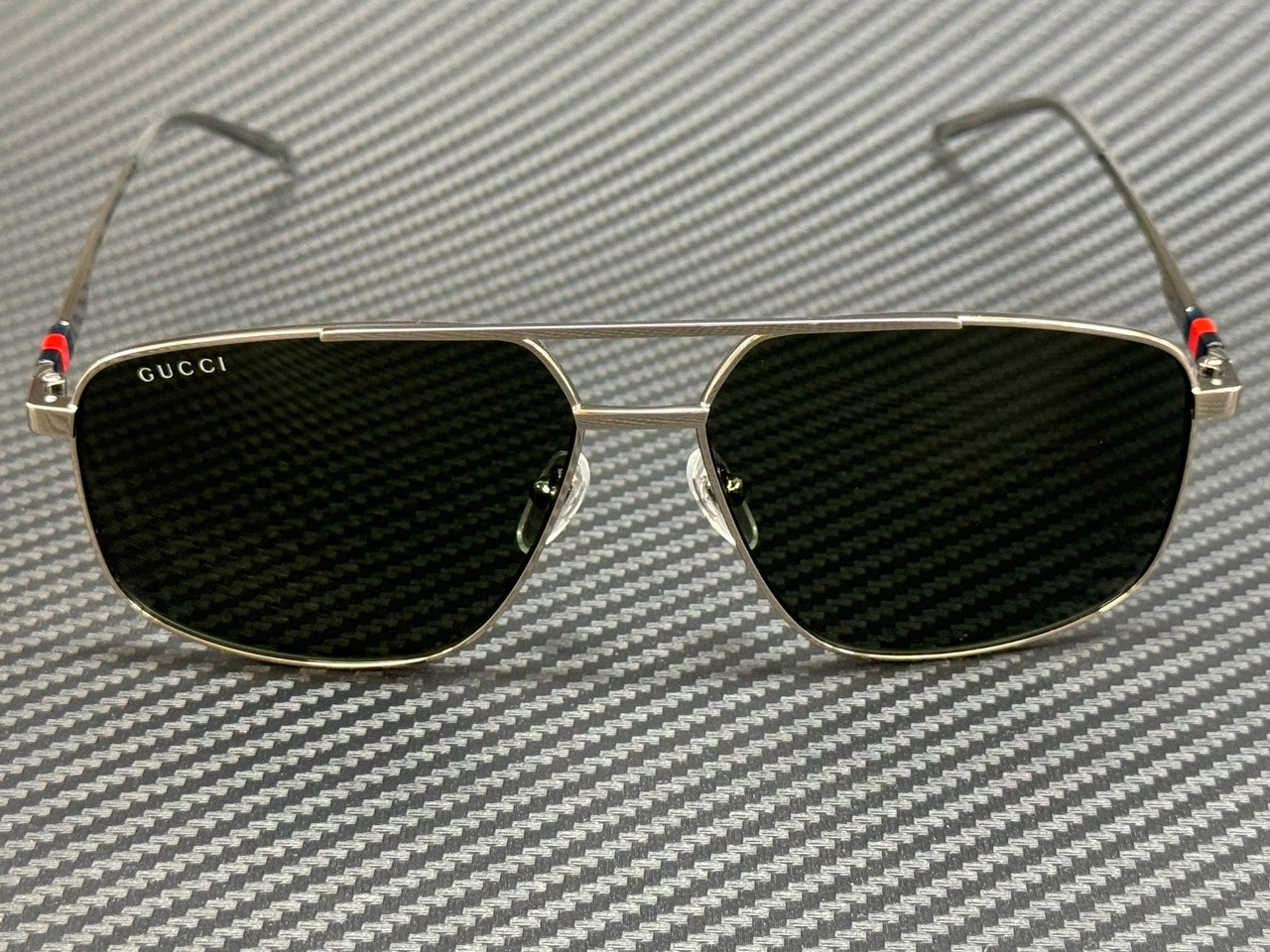 GUCCI GG1676S 001 Silver Grey Men’s 60 mm Extra Large Sunglasses