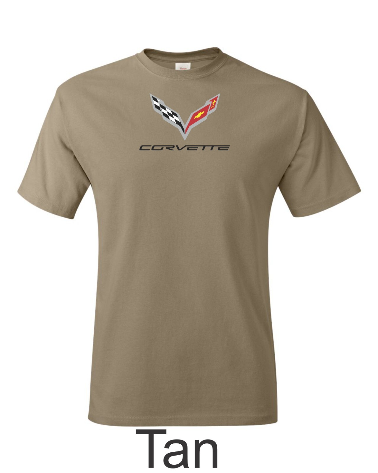 Corvette C7 Color Emblem Printed on Men’s Shirt. FREE SHIPPING !!!