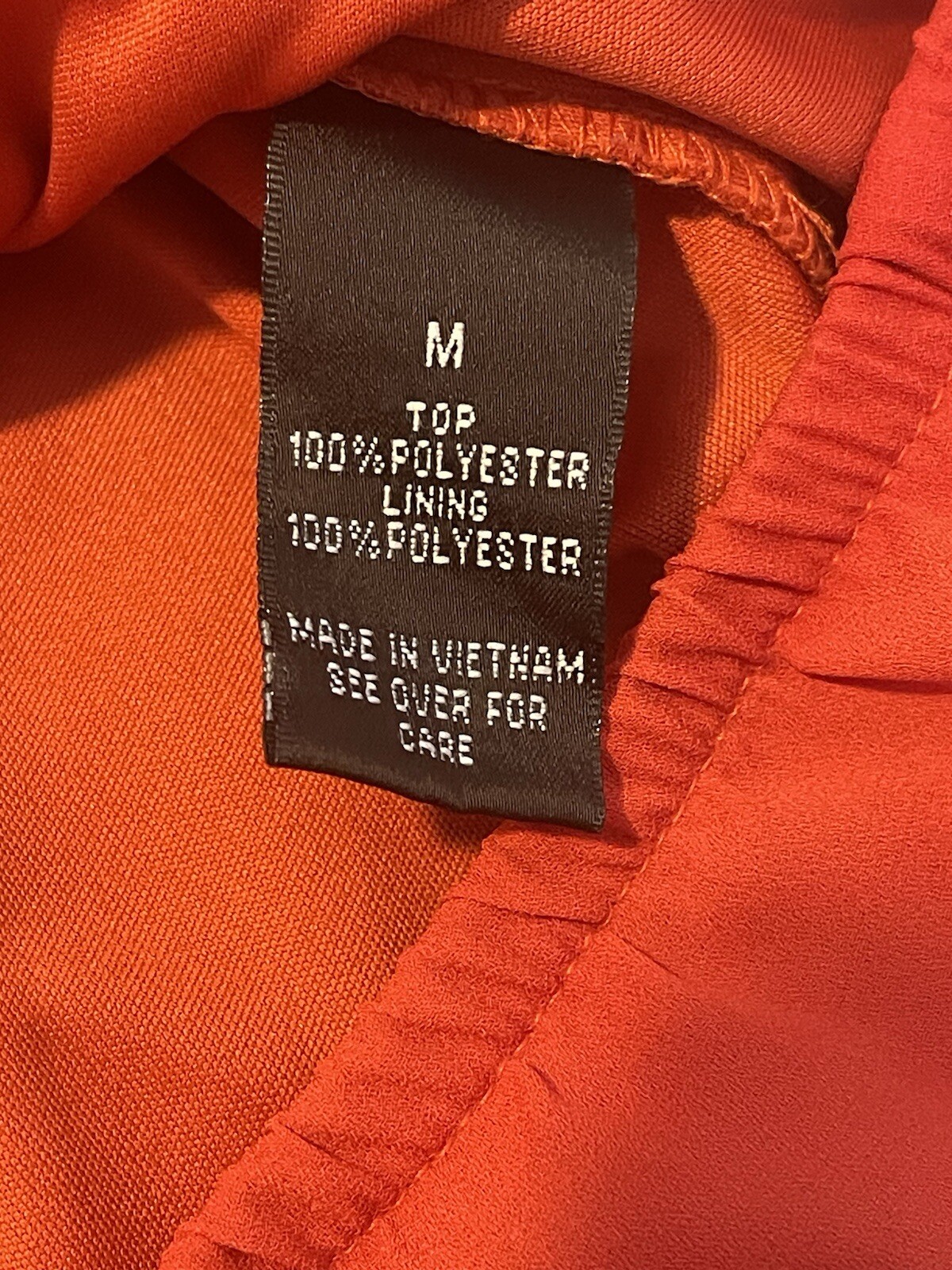 Alyx Women’s Top Sz M Orange Split Sleeve Elastic Waist