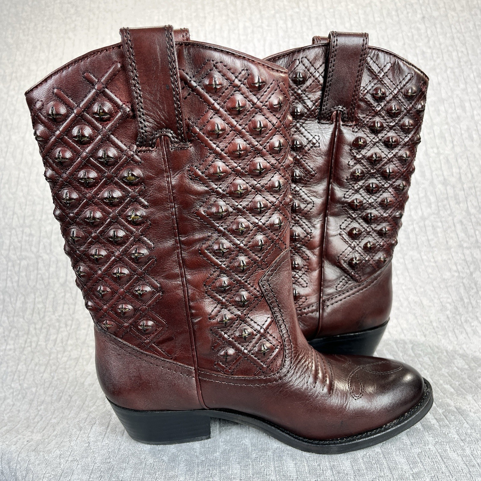 New Lucky brand LK-madonna Women 5.5M/35 1/2M Americana cowgirl leather boots