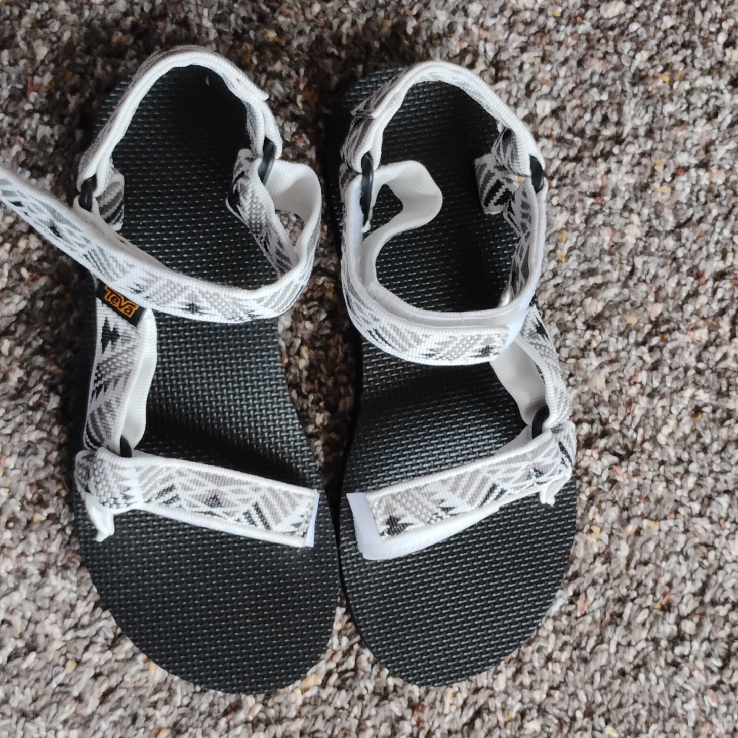 Teva Original Universal Women’s Strappy Sandals Black/White Geometric US 7 EU 38