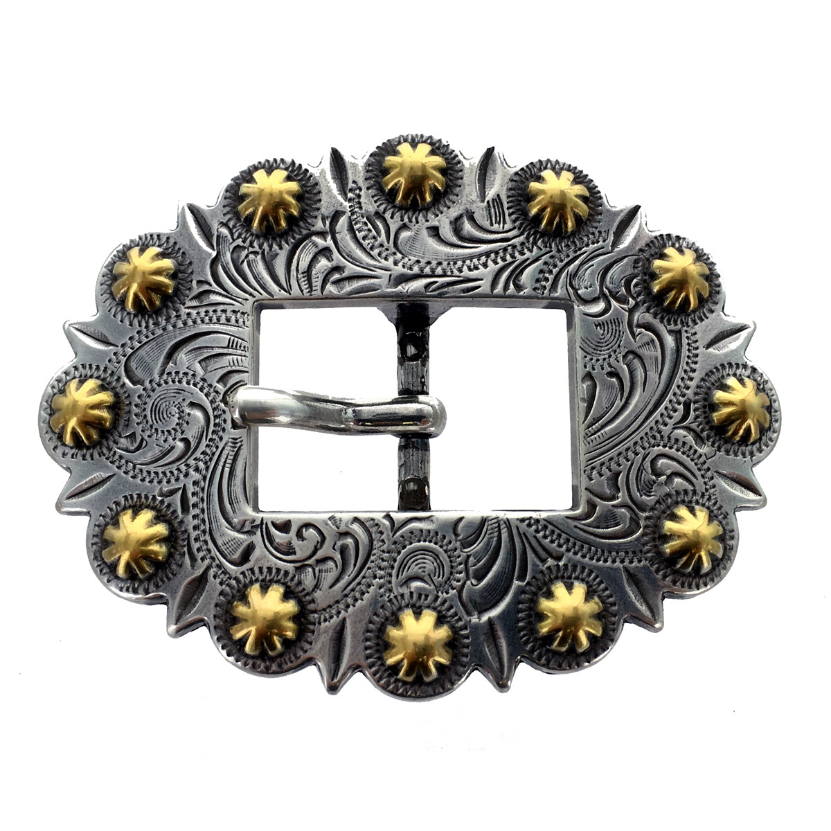 WESTERN HORSE HEADSTALL BRIDLE SADDLE ANTIQUE GOLD BERRY CART BUCKLE FITS 3/4″