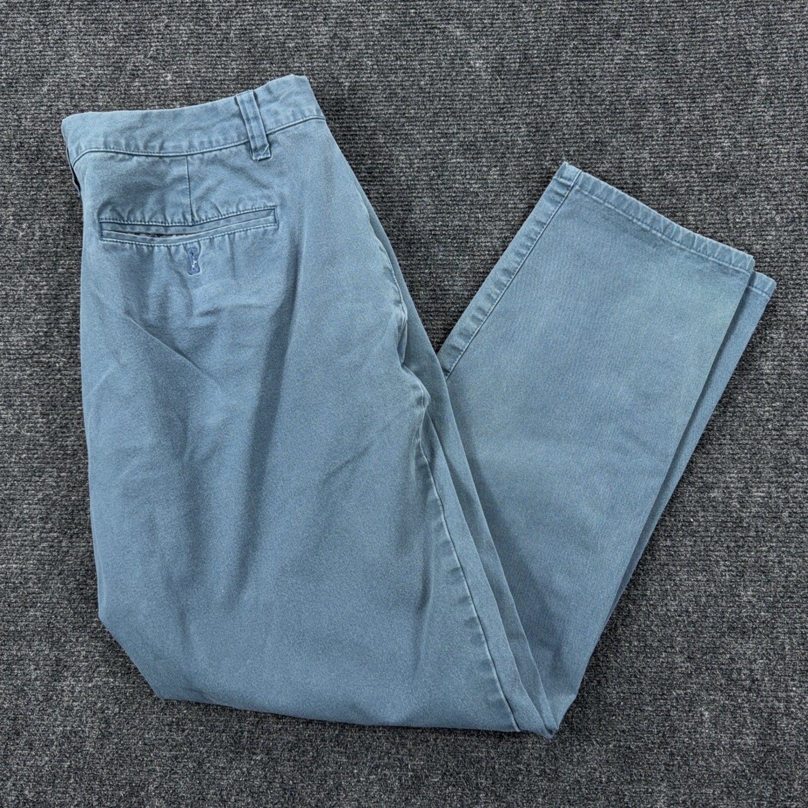Bonobos Slim Taper Chinos Stretch Cotton Blend Pants 33×28 Blue Casual Workwear