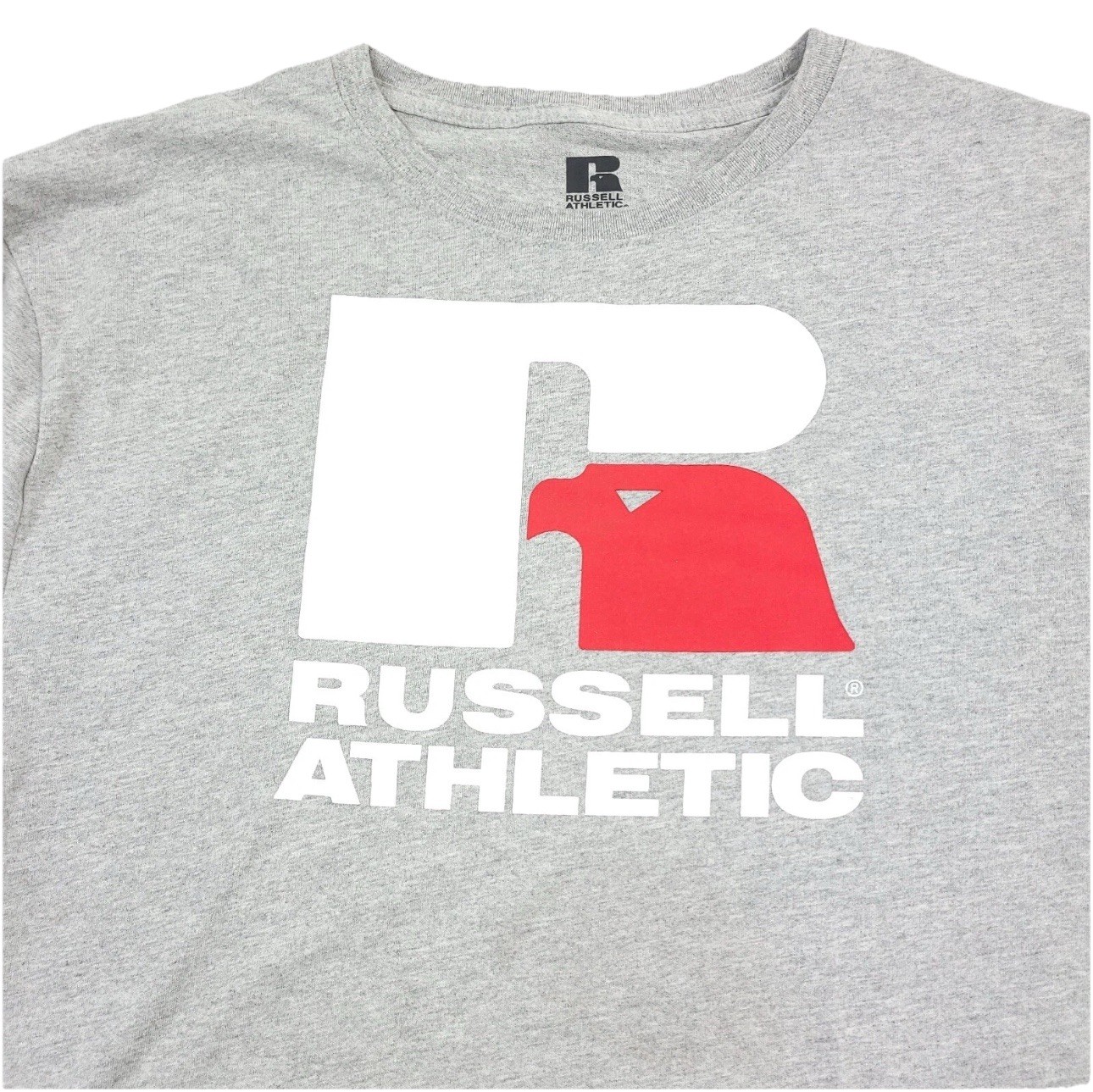 Russell Athletic Gray Lawrence Graphic Tee T-Shirt Mens Size Large