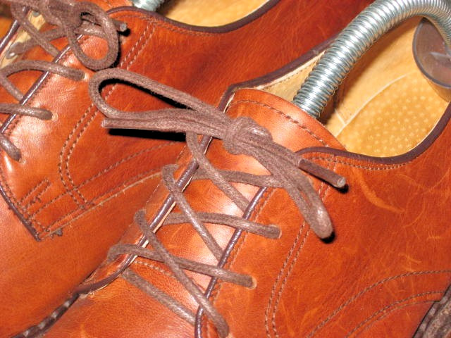 Stunning J crew Men’s Leather Derby Shoes Lug Sole Walnut Brown size 9M USA