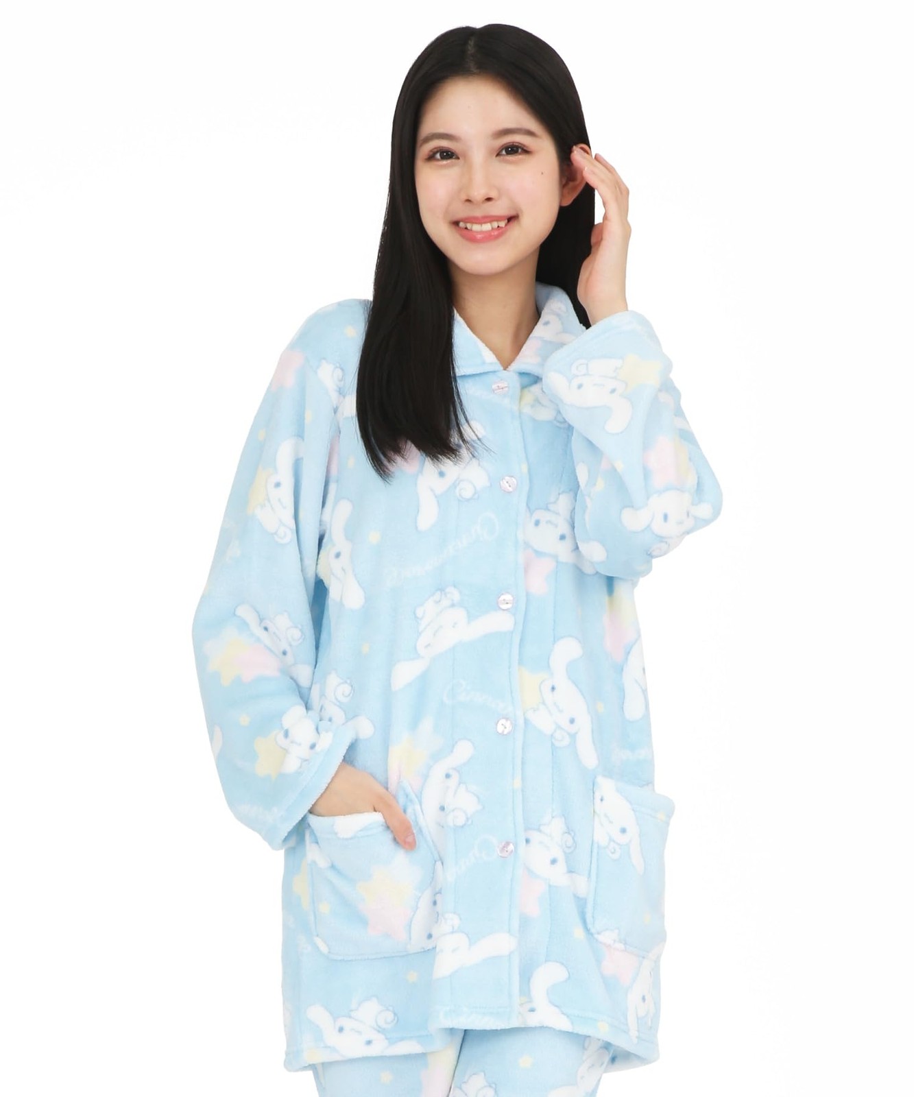SAZAC Cinnamoroll Shirt Pajama Set, Flannel, Saxophone