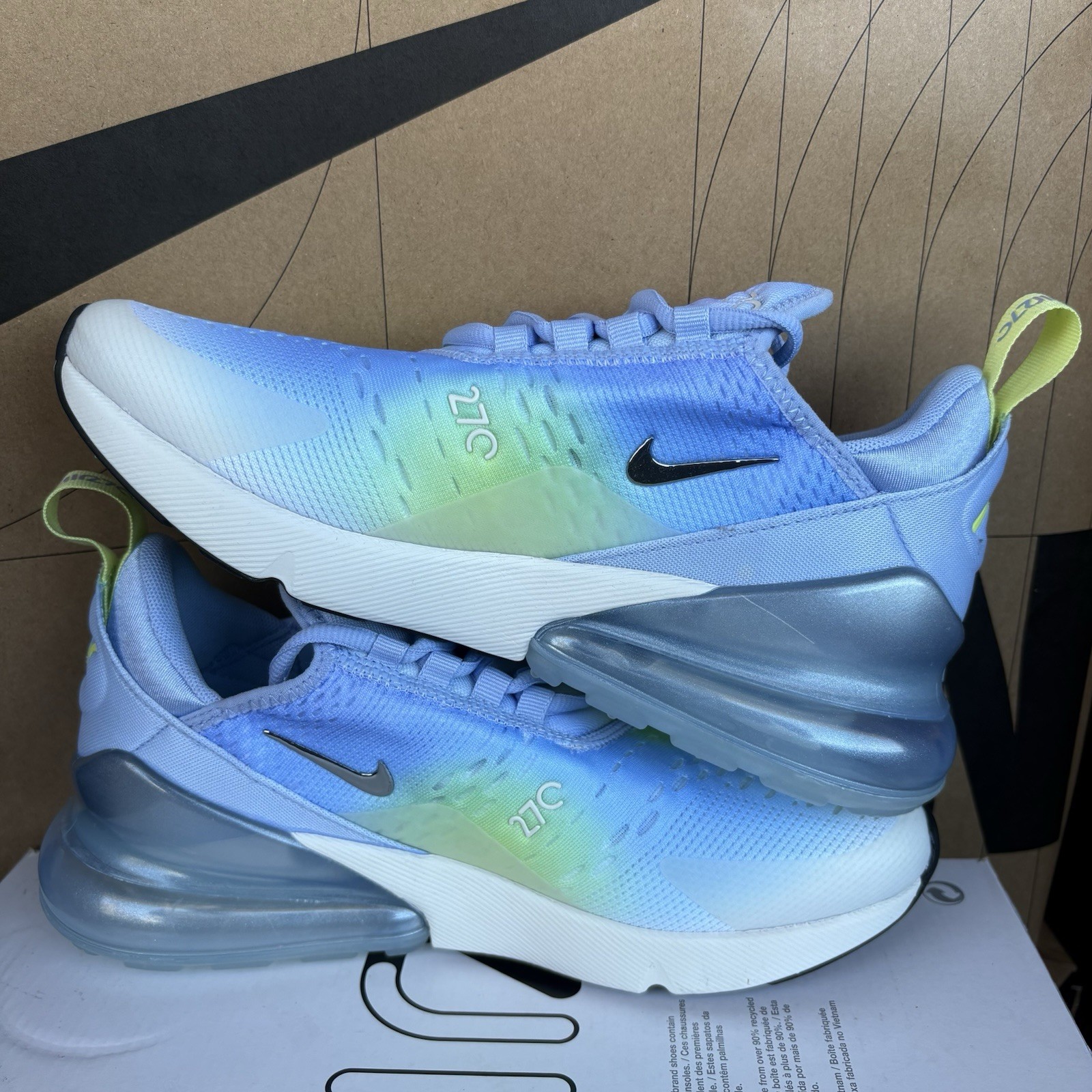 NEW Nike Air Max 270 “Mood Ring” Metallic Silver NBY IB7937-468 Women Size 7