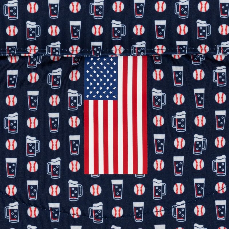 ✨ New Rhoback Ballgame Golf Polo Fleet Navy Beer Baseball Soft Touch ⚾