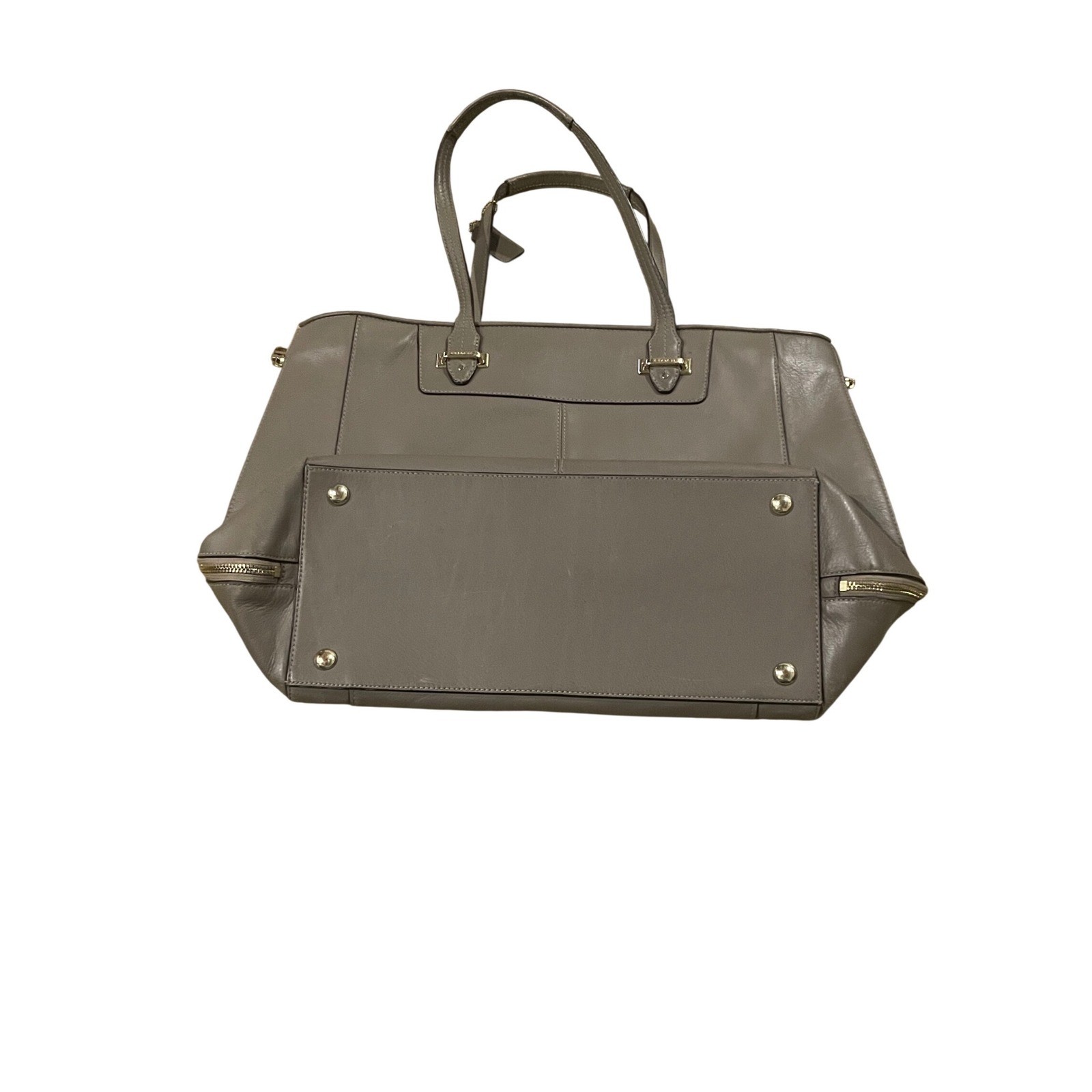 Coach Gallery Tote Taupe Leather Shoulder Bag Gold Hardware F79608ll large tote