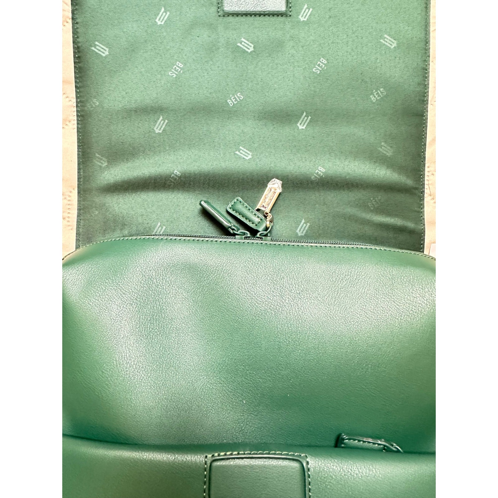 BEIS x Wicked The Expansion Backpack Elphaba Green Vegan Leather Travel Bag