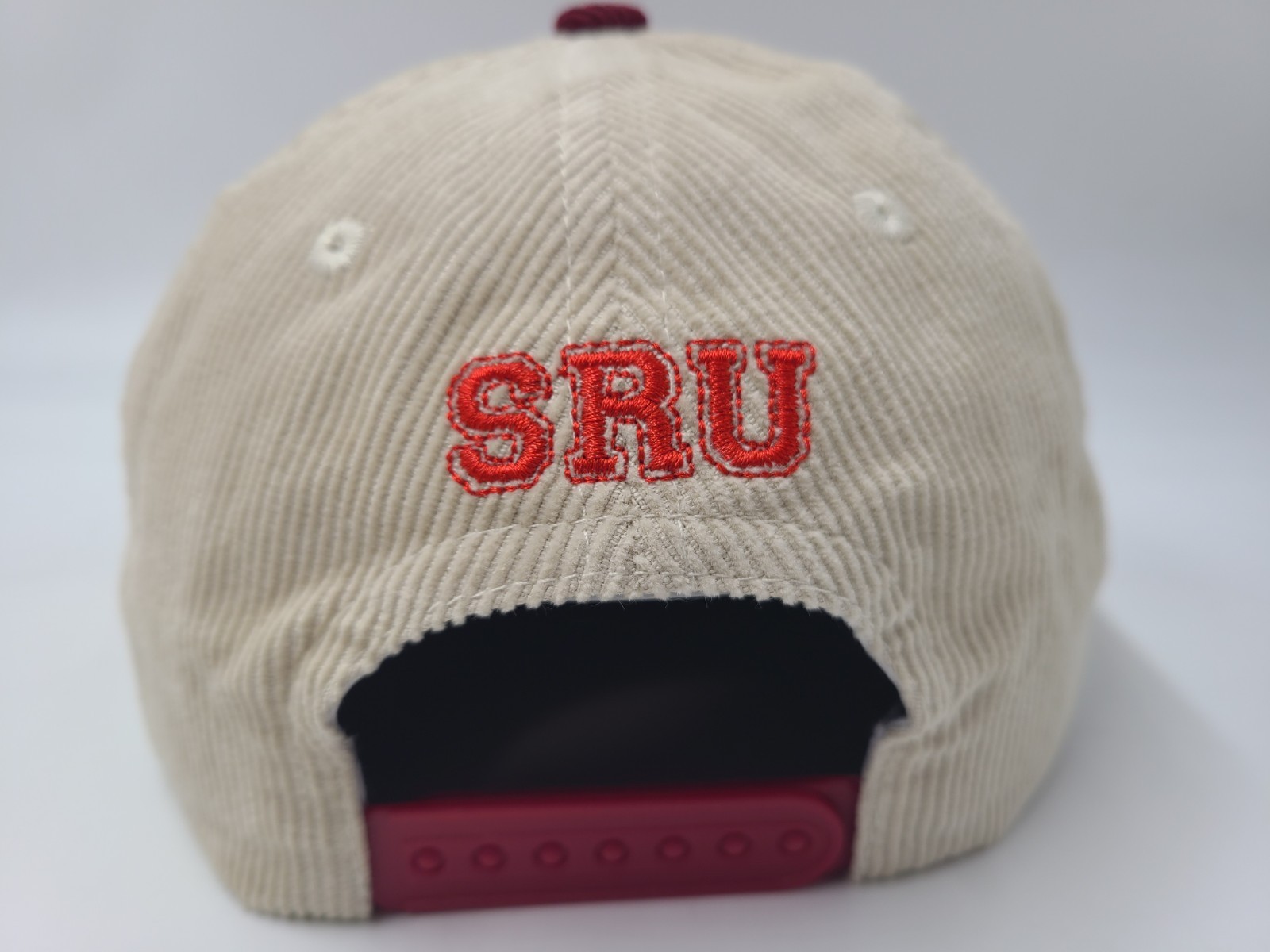 Stick Reaper University Corduroy Snapback Hat Cap Zach Lewis Ze’Shaun Beige Red