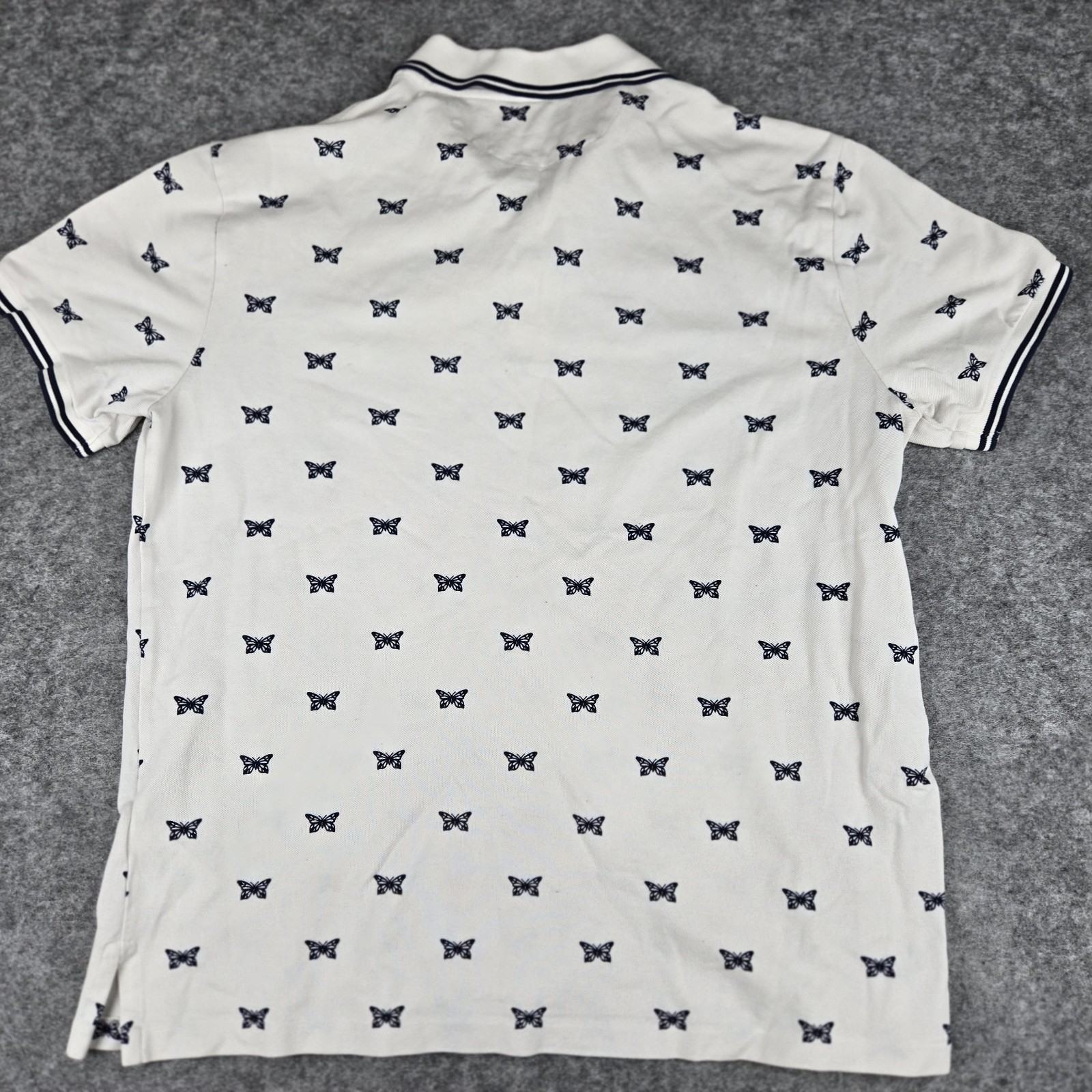 Polo Ralph Lauren Mens Shirt Large Custom Slim Fit Butterfly All Over Print