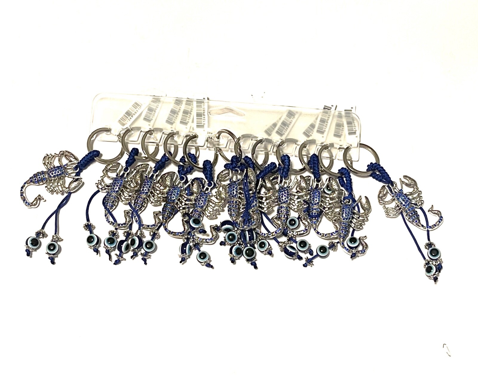 Wholesale Lot of 12 Good Luck Scorpion Evil Eye Keychains Set Collectible Design