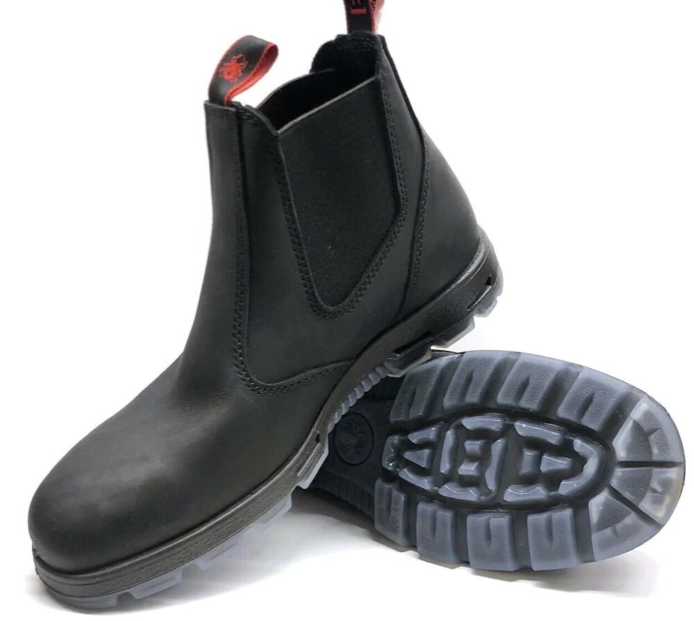 Redback Easy Escape Oil Kip UBBK Elastic Sided Soft Toe Black Leather Work Boots