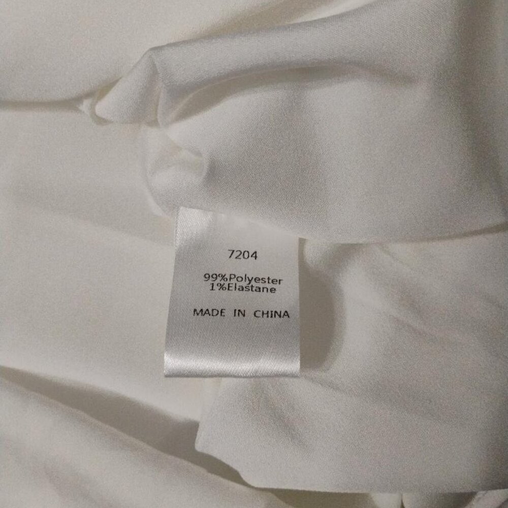 PrettyGarden White Asymmetrical Shoulder Midi Dress NWT Size XL