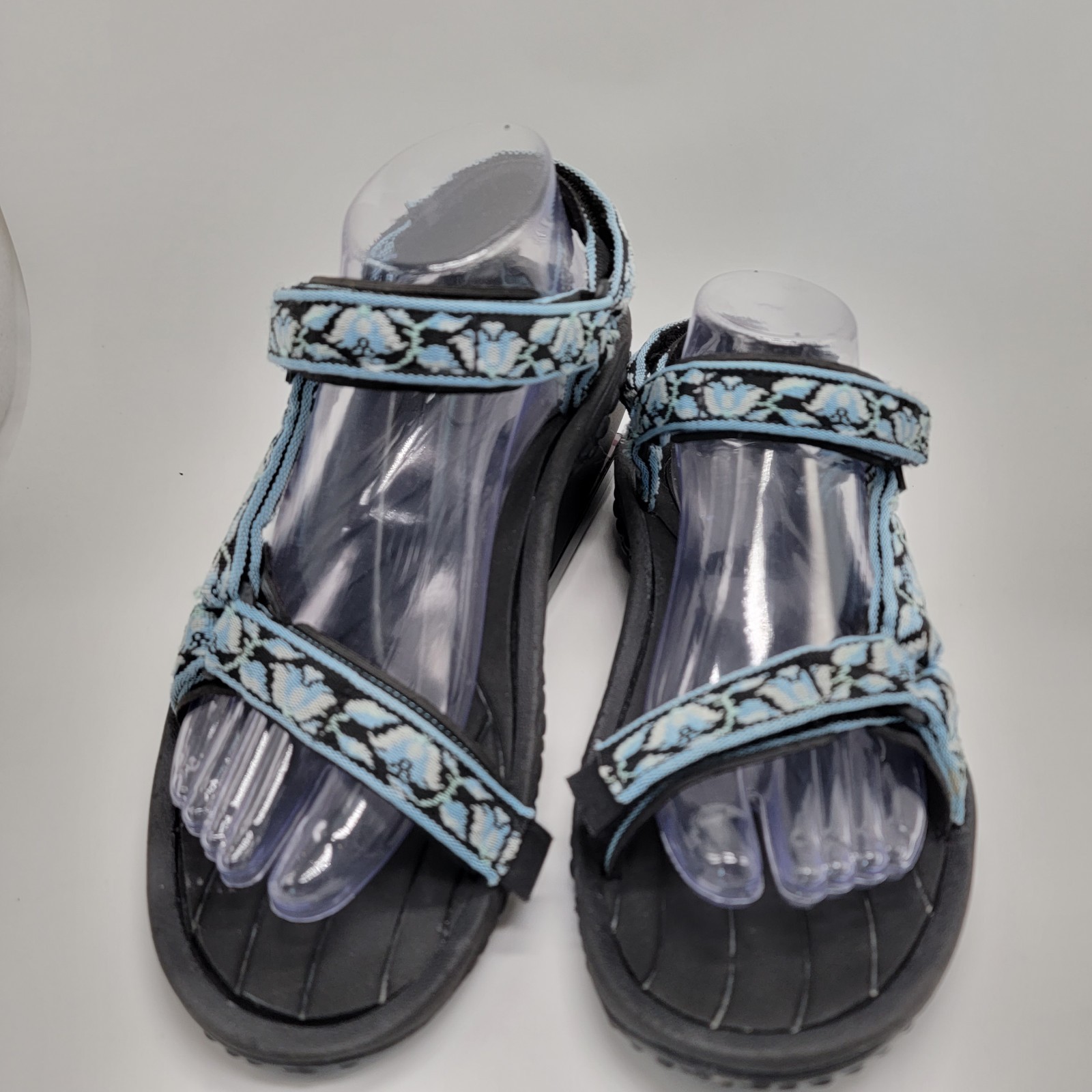 Teva Pretty Rugged Ankle Strap Hiking Sandals Blue Gray Womens Size 9 Adjustable
