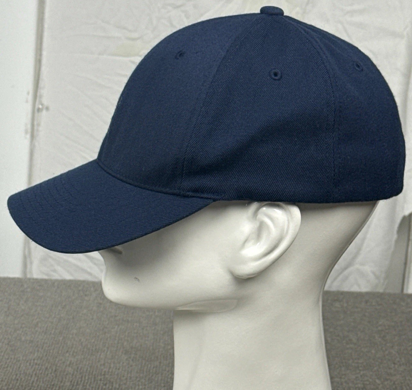 Kangol Hat Mens Small Medium S/M Baseball Cap Wool Blend Navy Blue Stretch Flex
