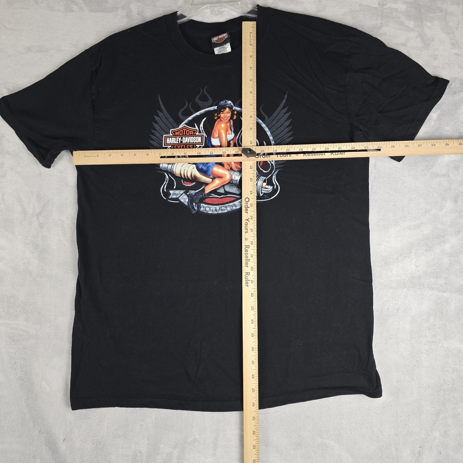 Harley Davidson Pat Rogers Speedway Tee Shirt Black Concord NC XL 2009