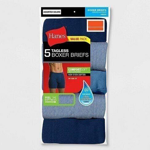 WHOLESALE!! Hanes Men’s Tagless Boxer Briefs 72-PAIRS Underwear 2XL,3XL