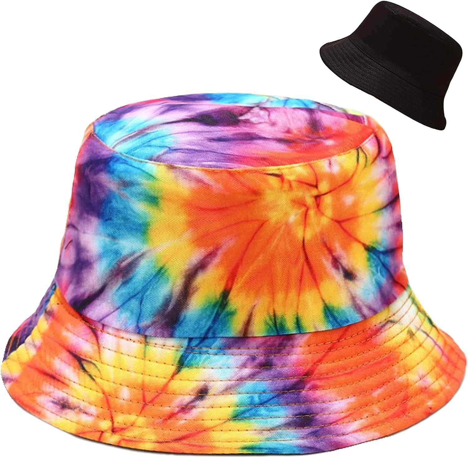 Unisex Bucket Hat Beach Sun Hat Aesthetic Fishing Hat for Men Women Teens, Rever