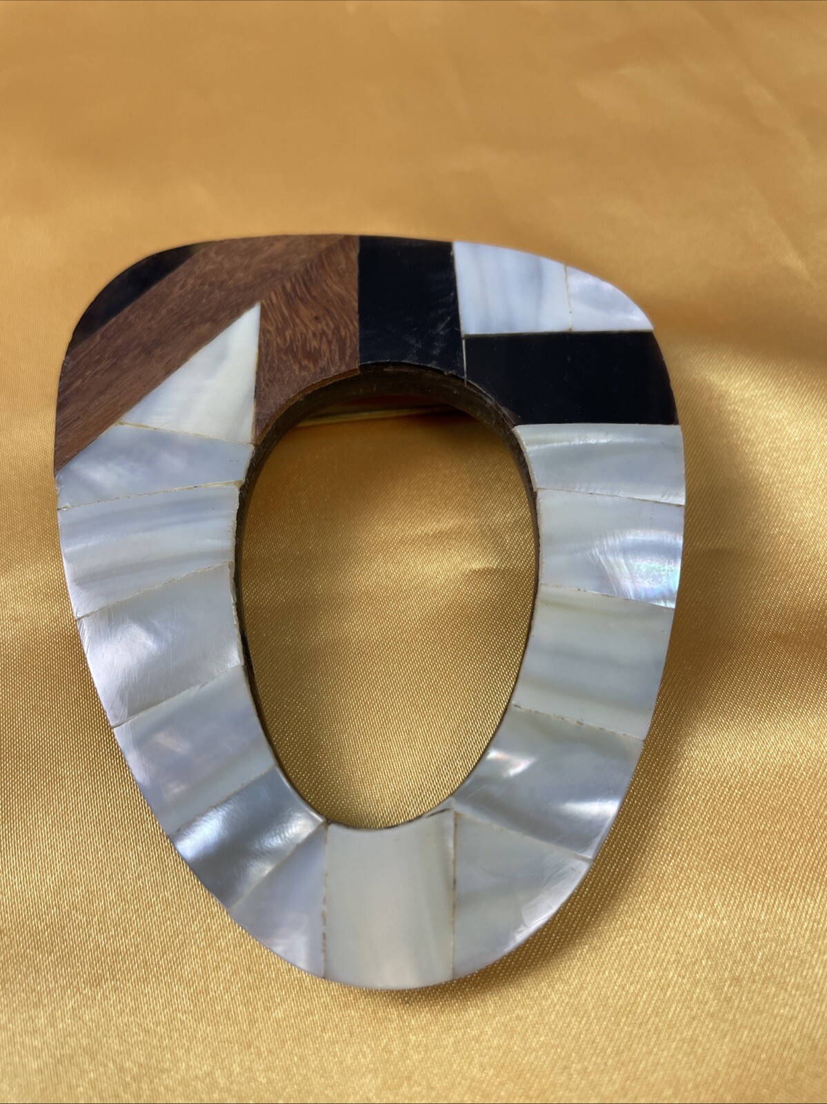 Genuine Horn Scarf Slide Made In India 3 1/2 Inches Long Approximately