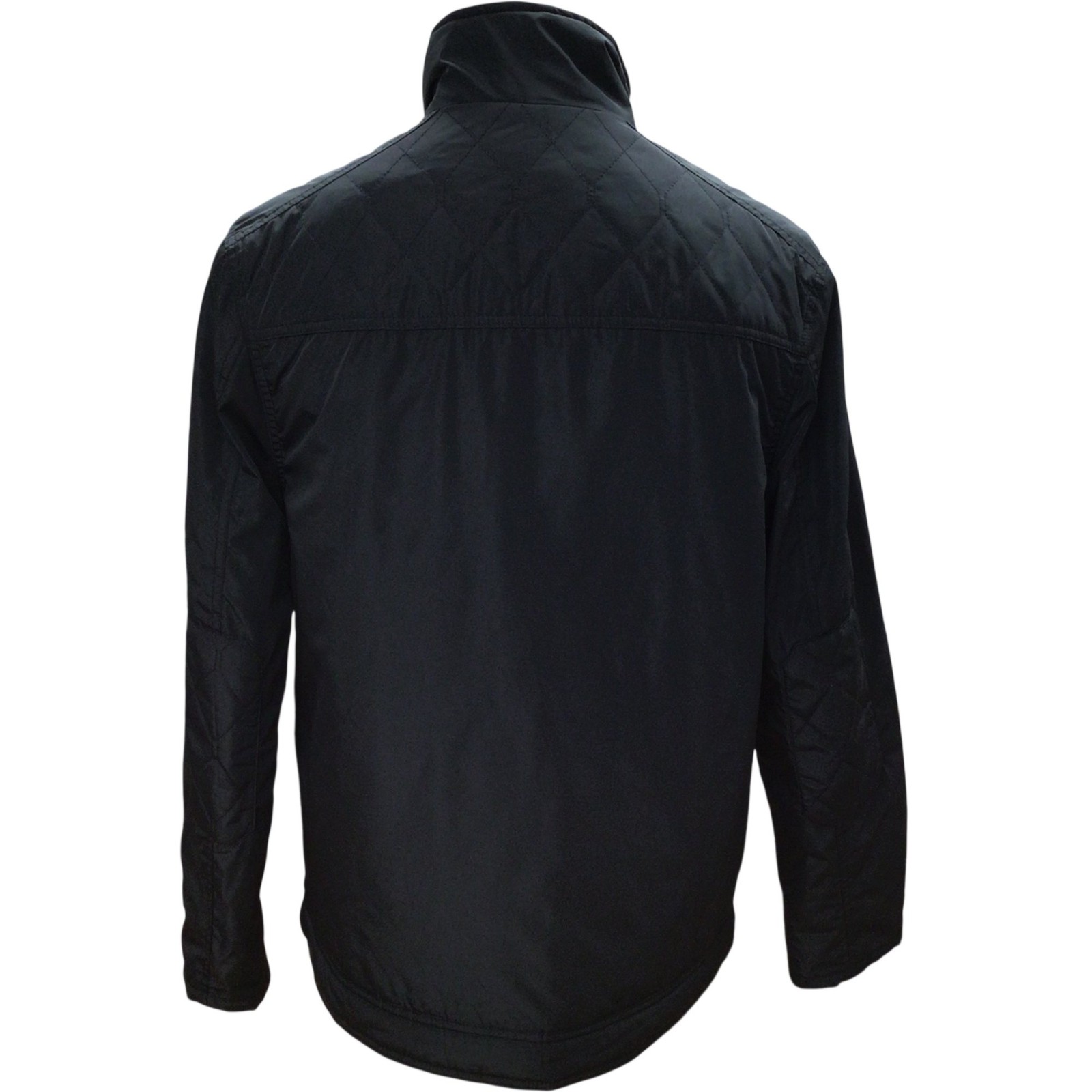 John Rocha Blue Quilted Jacket Size M with Buckle Collar and Zip Closure