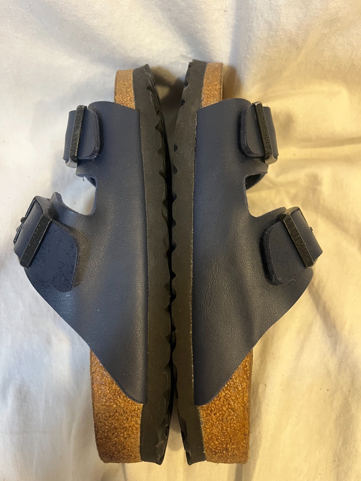Birkenstock Arizona Soft Footbed Navy Blue Birko-Flor Sandals Size 36 US Women 5