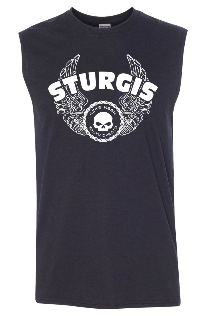 STURGIS iron wings SLEEVELESS T-shirt – Harley Davidson Bike Week Motorcycles