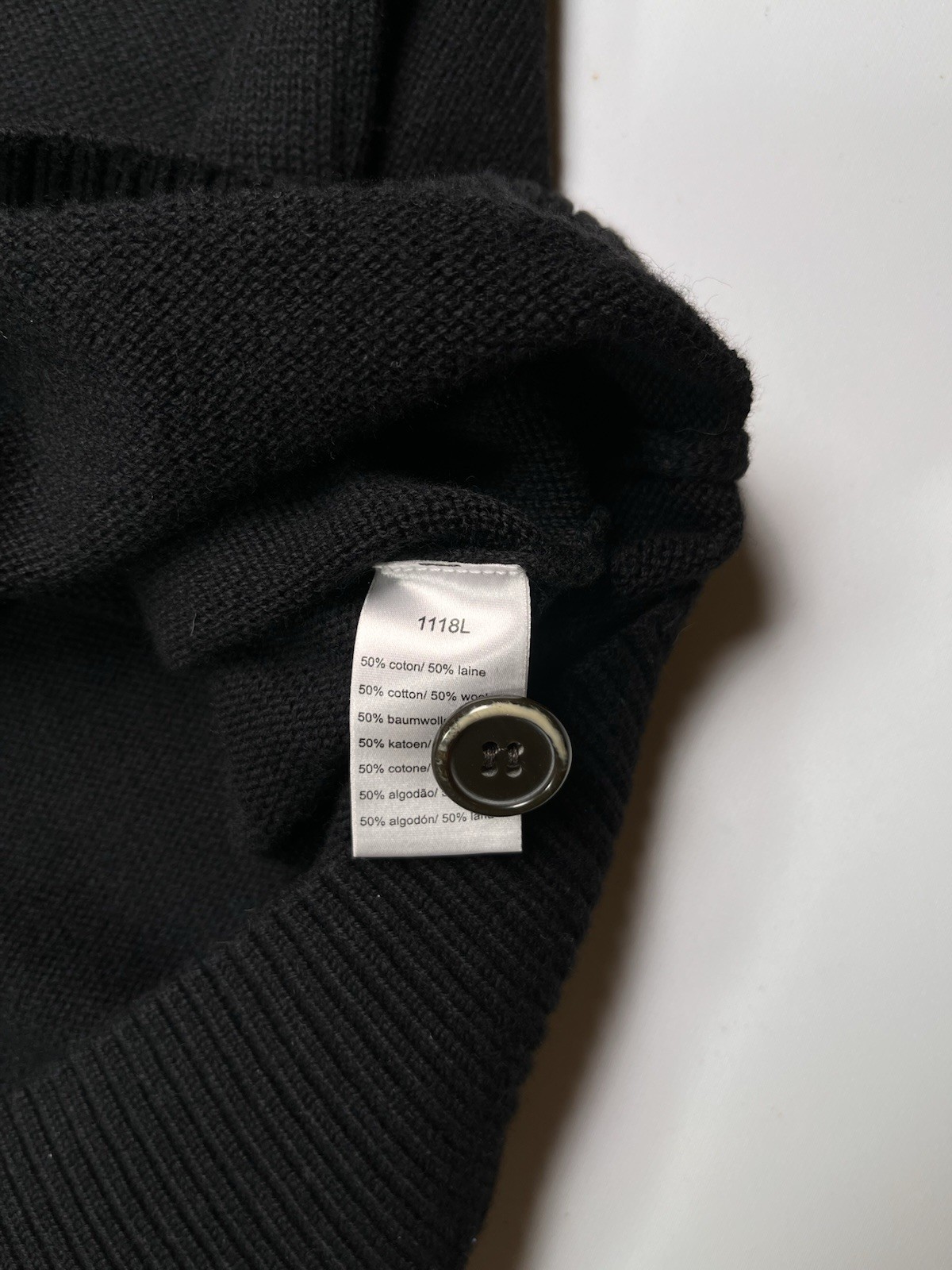 Lacoste Black Label Wool Cotton Cardigan Extra Soft Jumper Men’s XXXL [353]