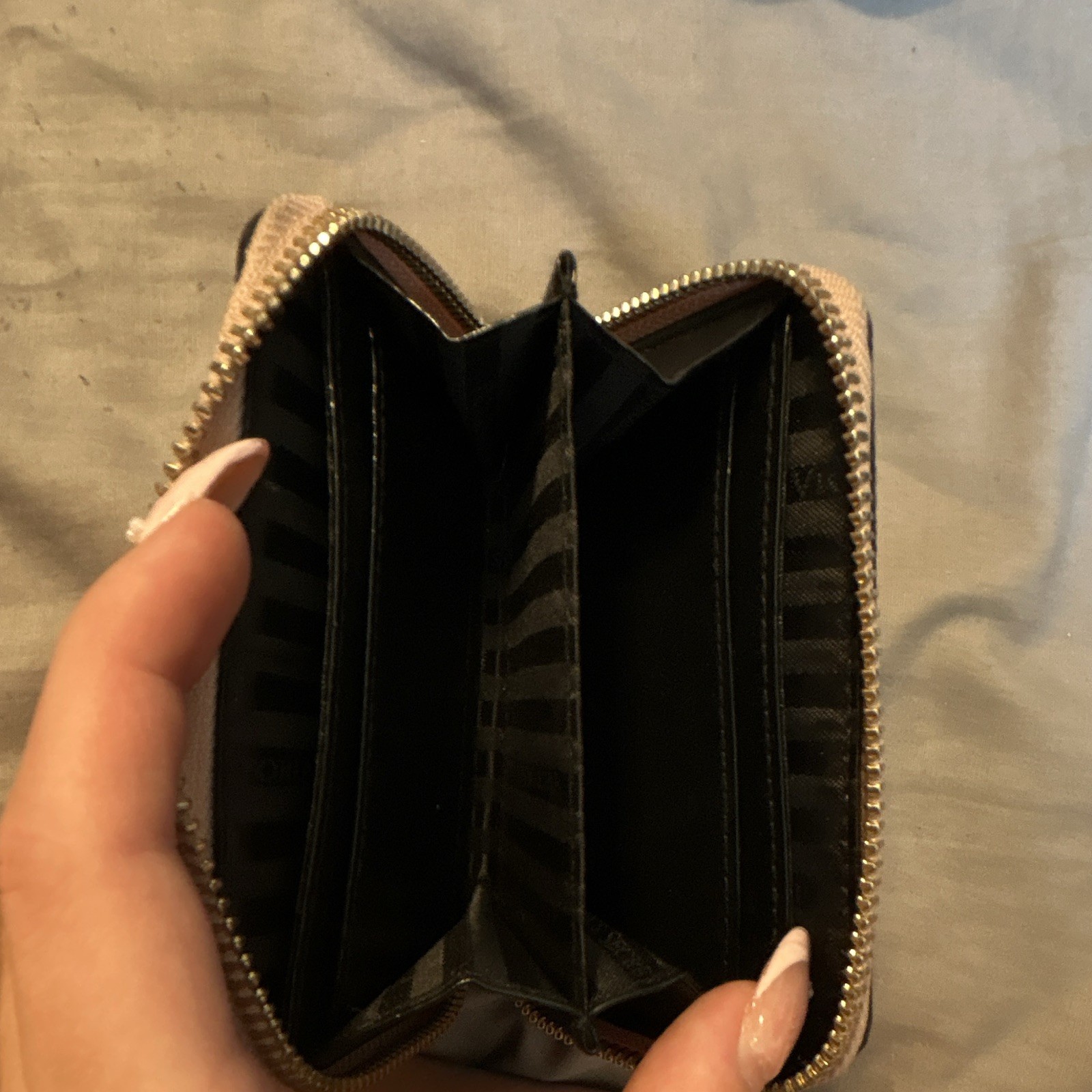 Victoria’s Secret Pink Quilted Zip-Around Wallet Logo Credit Card Slots