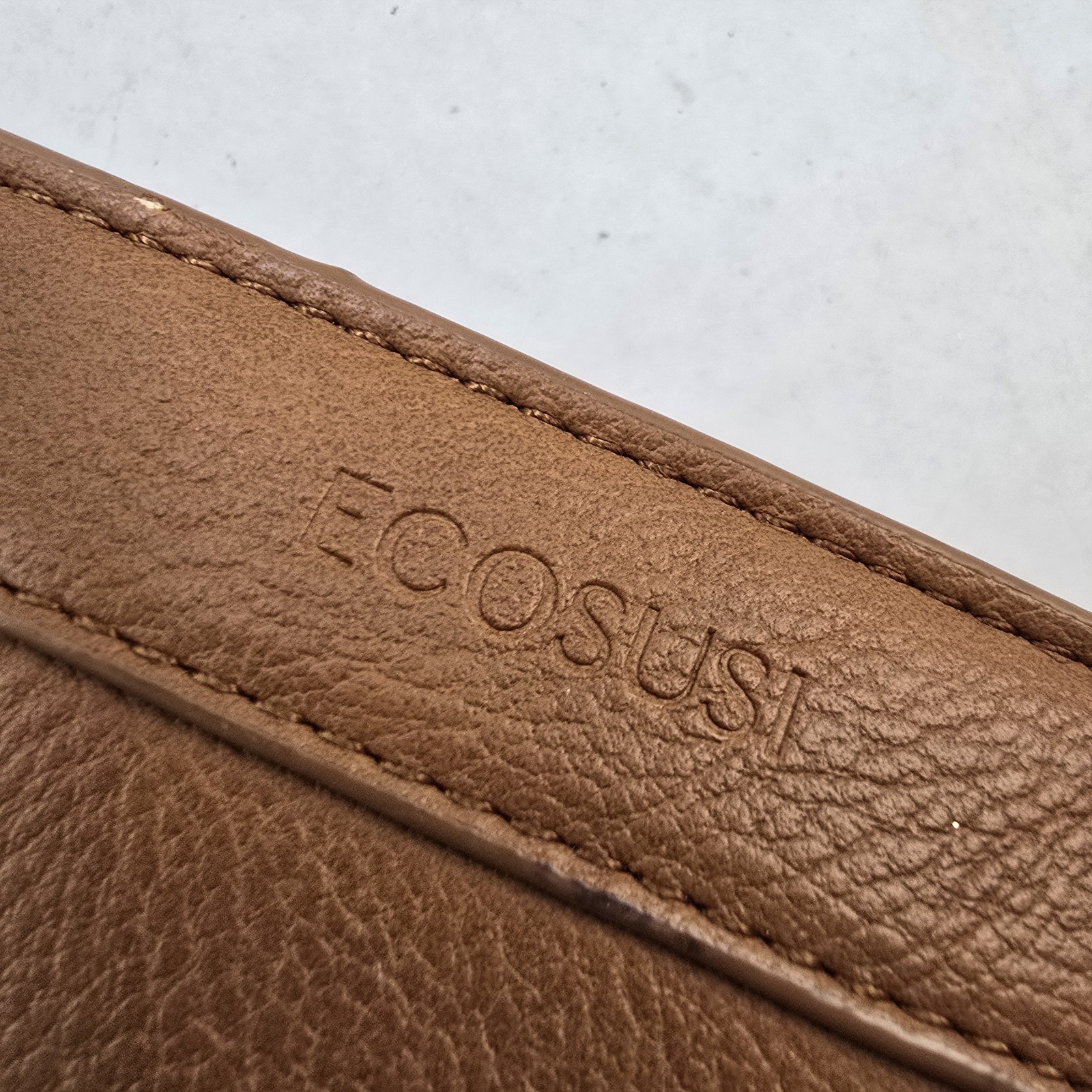 Ecosusi Brown Vegan Leather Tote Laptop Bag Tassel Strap Structured Work Satchel