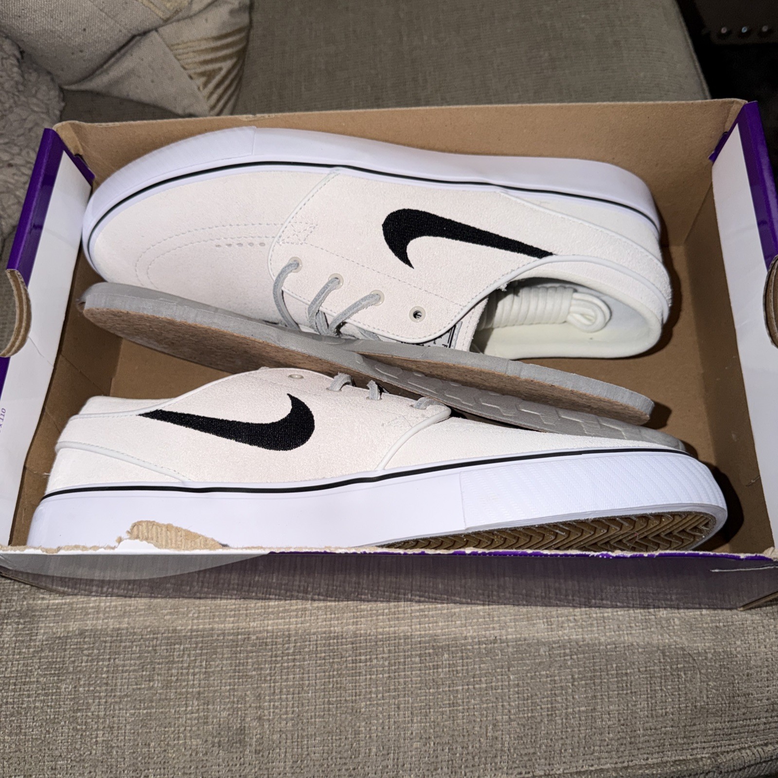 Nike Zoom Stefan Janoski+ SB ‘Summit White Black’ FD6757 100 Size 10 No LID NEW✅
