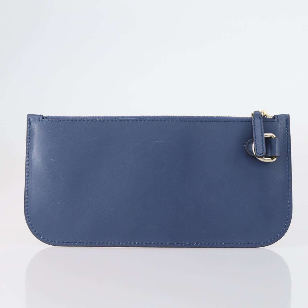 CELINE Fendi Gucci Cartier Macadam Canvas Pouch Leather 8 Set Blue Auth 148967