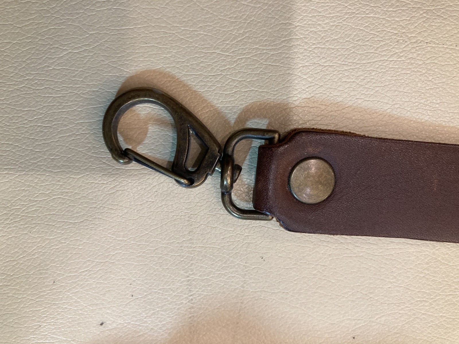 Full Grain SADDLEBACK LEATHER Co. Brown Crossbody Bag Fold Over, Brass Accent