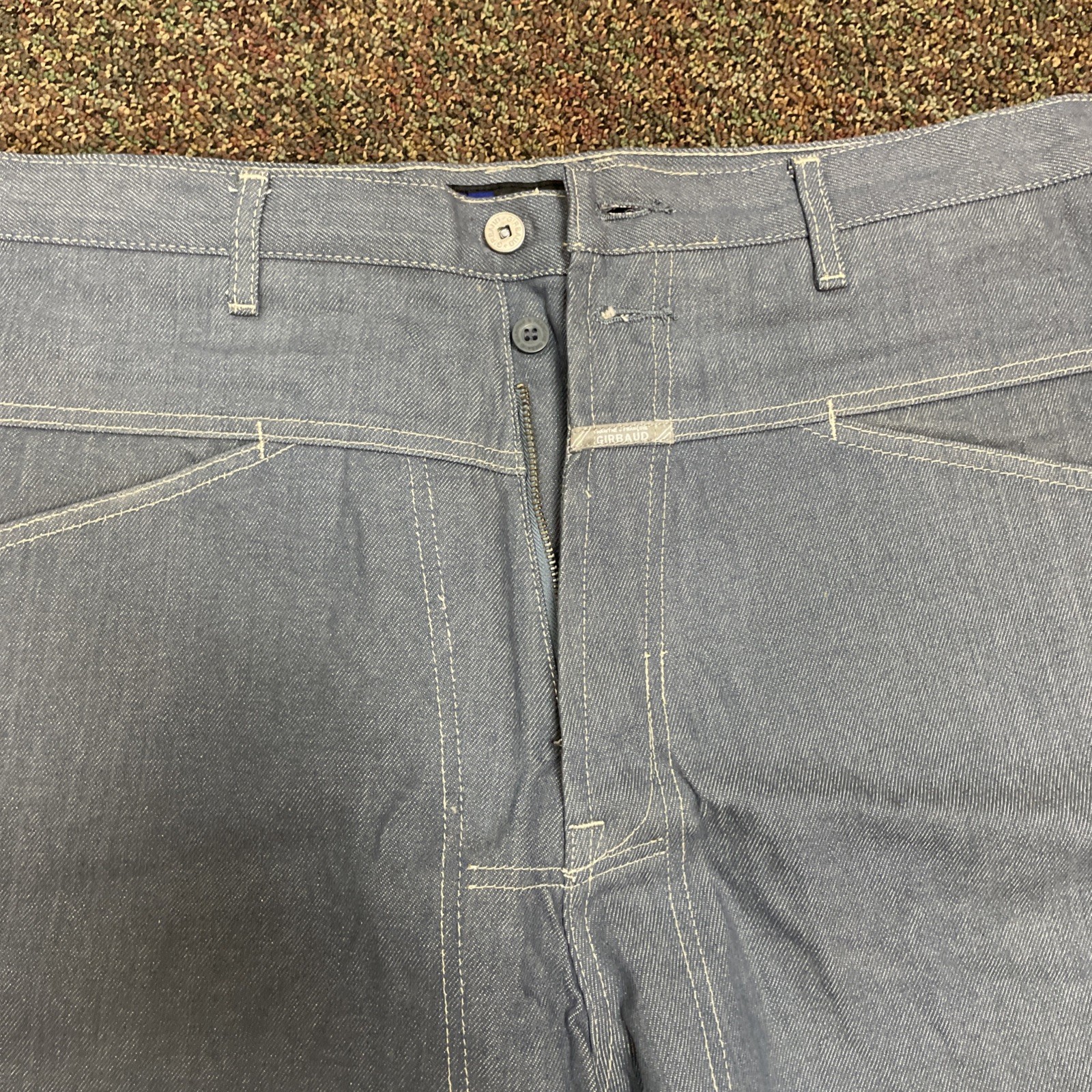 Marithe Francois Girbaud Men 36×31 Baggy Wide Leg Jeans Sky Blue 90s Y2K NWOT