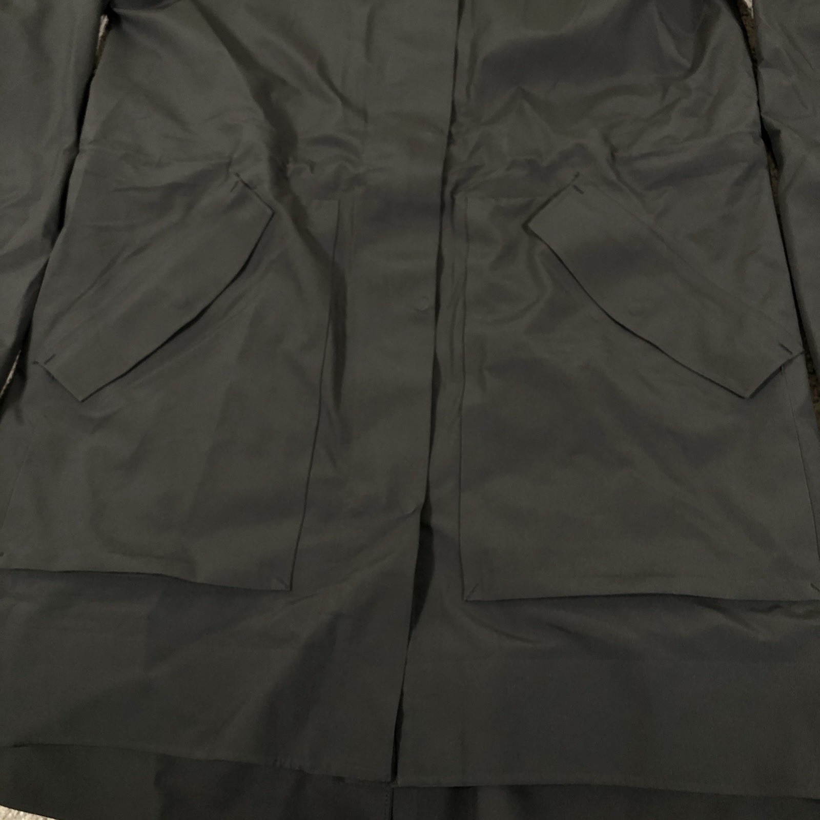 REI Co-Op Coat Womens Medium Black Rain Waterproof Pike Street Trench Jacket