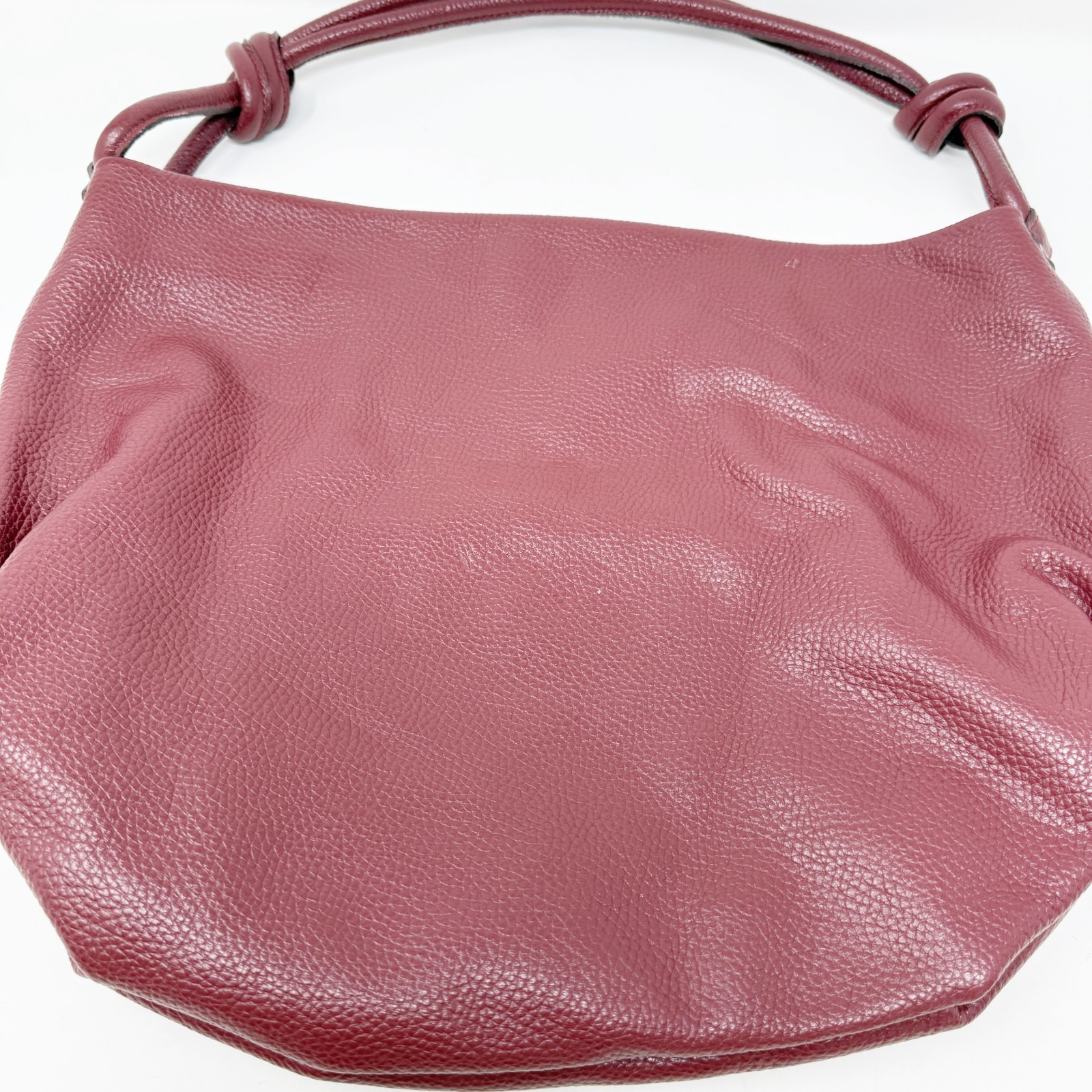 Giorgia Milani Burgundy Dark Leather Shoulder Bag Made in Italy