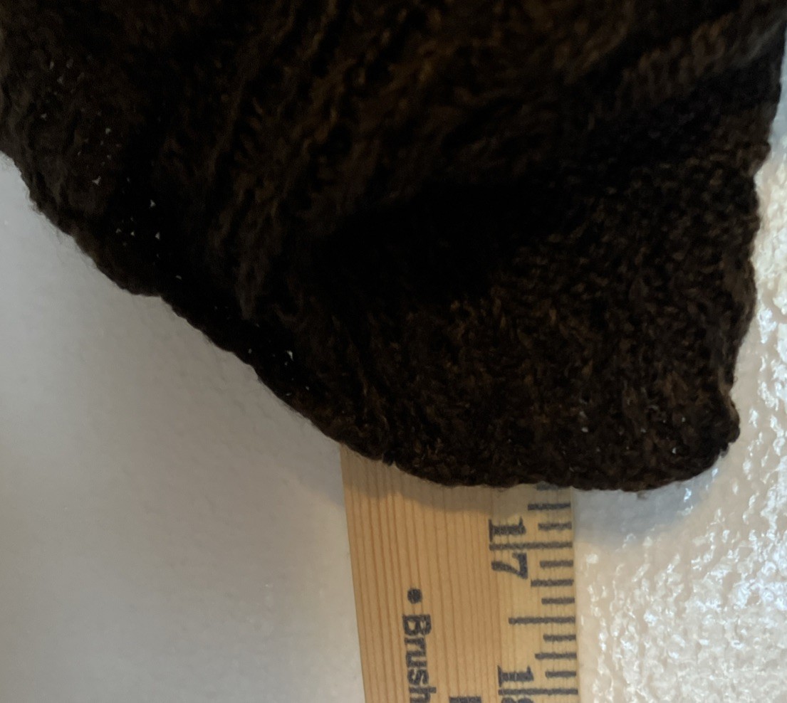 The Boutique Ladies’ Tunic size XL Boho Style Brown Knitted Fabric