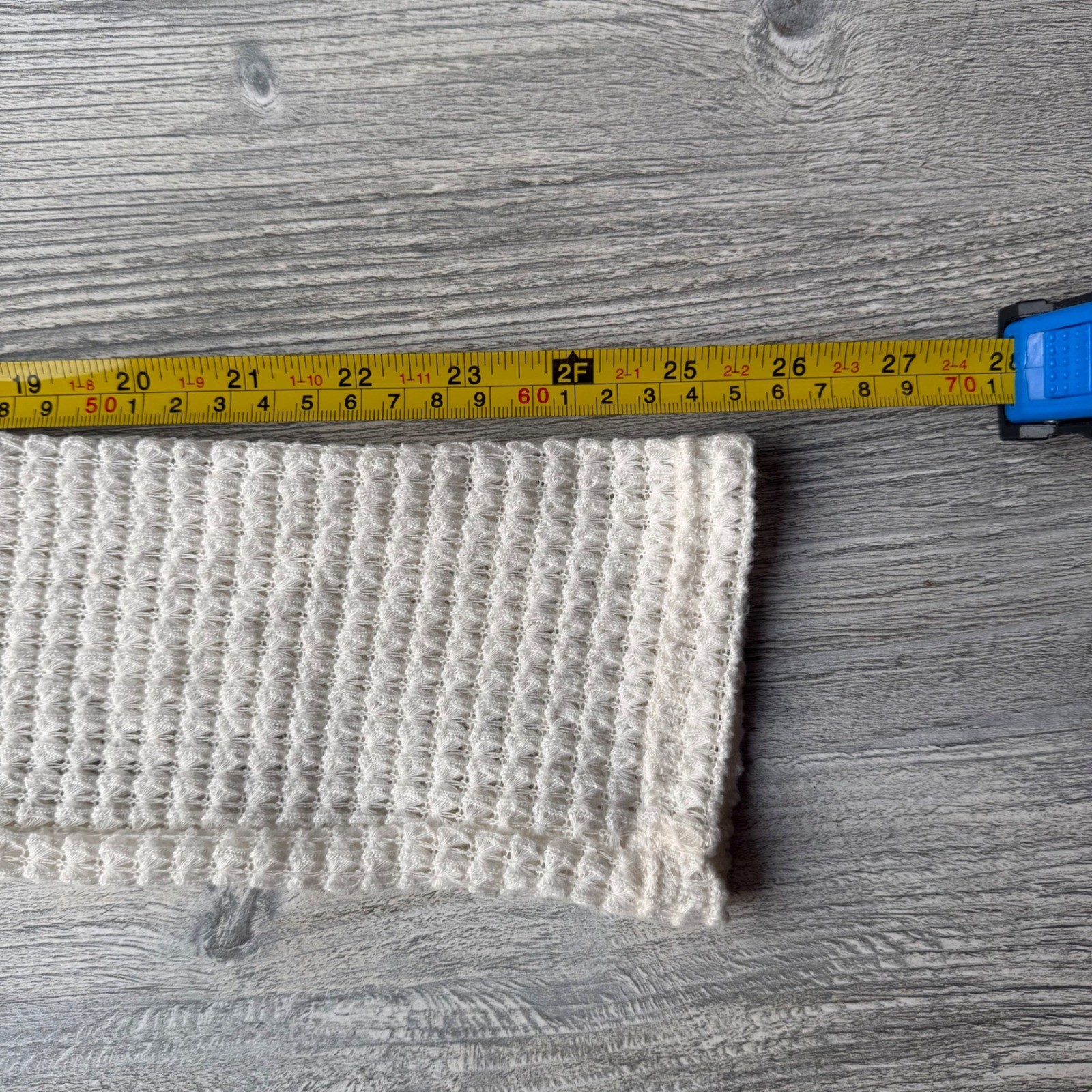 Mudd Waffle Knit Hooded Cardigan Cream Open Front Sweater Granola Girl Boho M