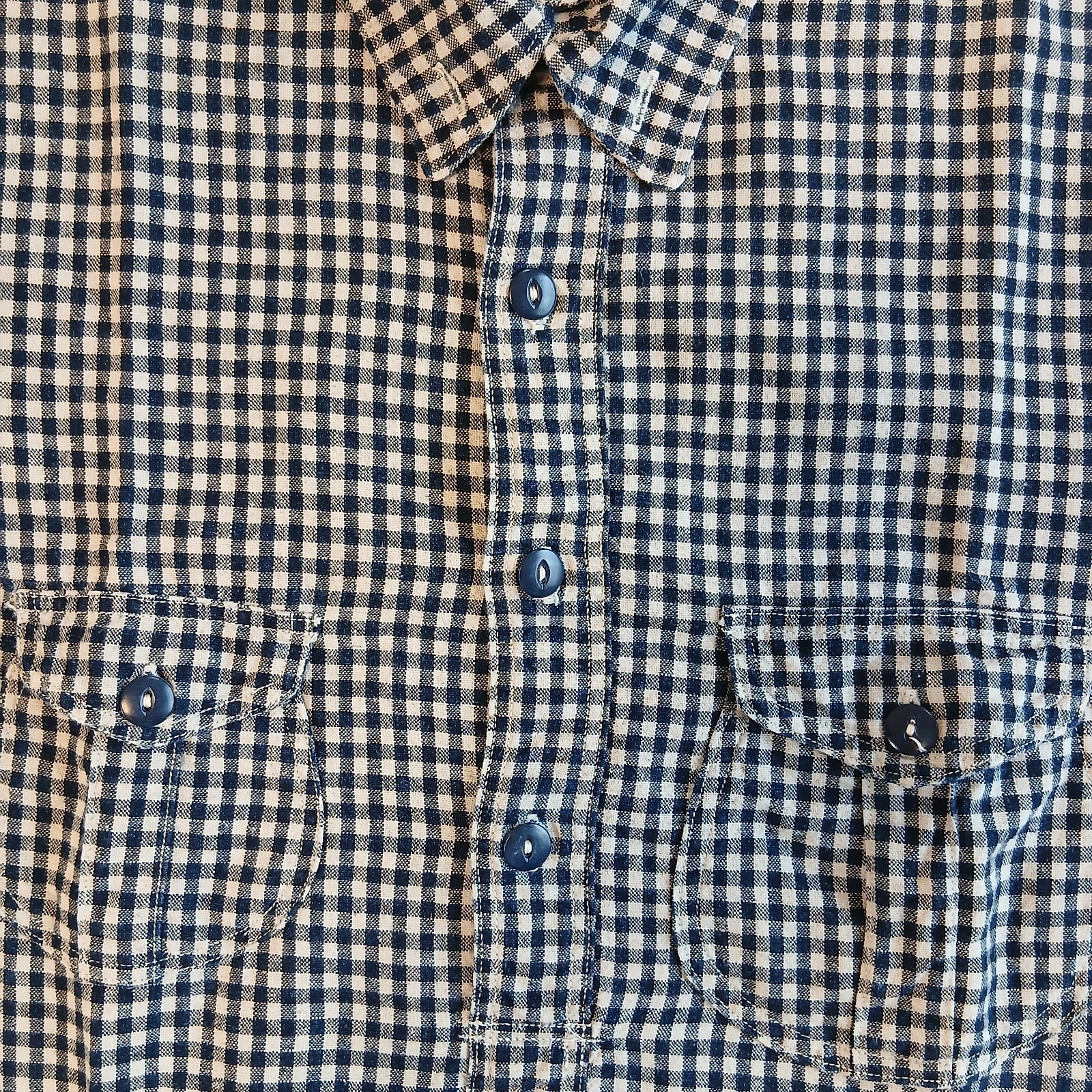 Freewheelers 1223005 Locomotive Fireman Shirt 15 G.F.Stifel Indigo Check Japan