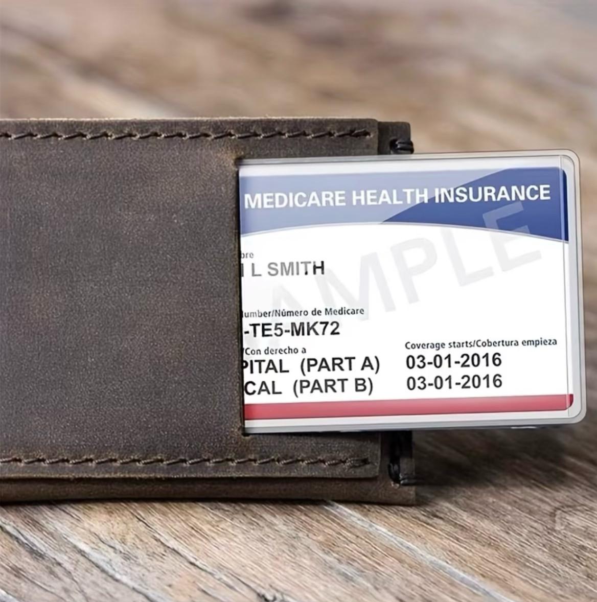 1 Pack – Card Holder Protector Sleeve Medicare SSN ID License Credit Debit Bank